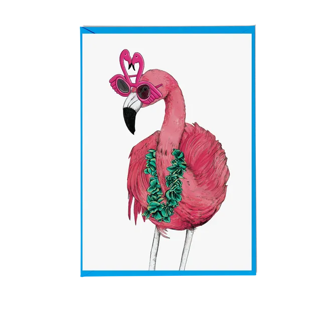Party Flamingo Greeting Card