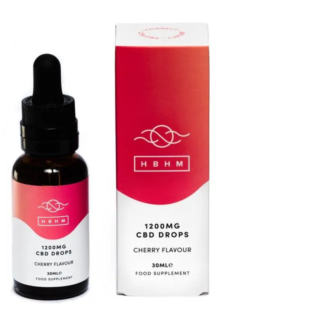 HBHM Oil Drops Cherry Flavour 30ml | 1200mg High Purity Dropper