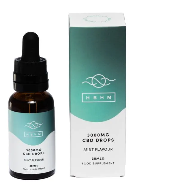 HBHM Oil Drops Mint Flavour 30ml | 3000mg High Purity Dropper