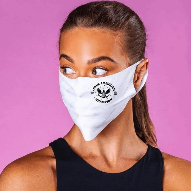 New Girl inspired Face mask with logo of the shows iconic game True American... JFK FDR