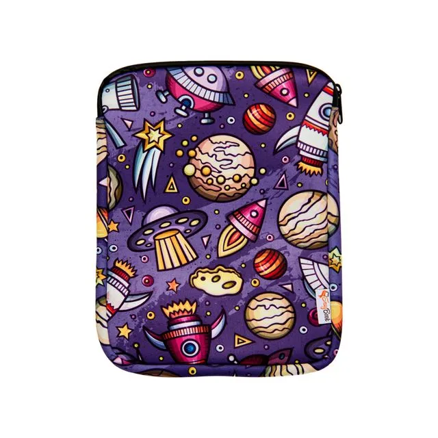 Above &amp; Beyond Book Pouch Space Themed - Purple