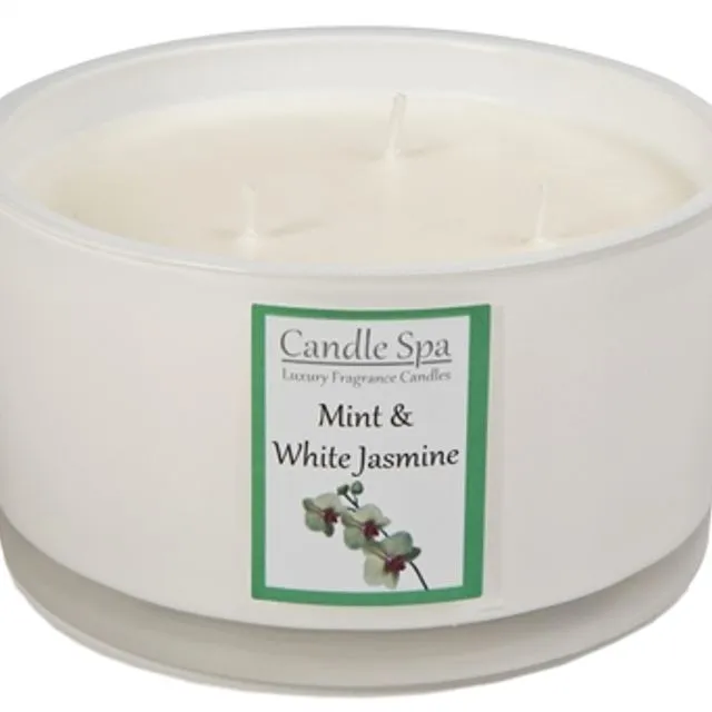 3-WICK CANDLE - MINT & WHITE JASMINE 50cl