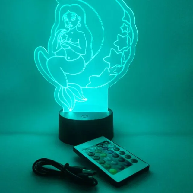 Mermaid LED Night Light Lamp