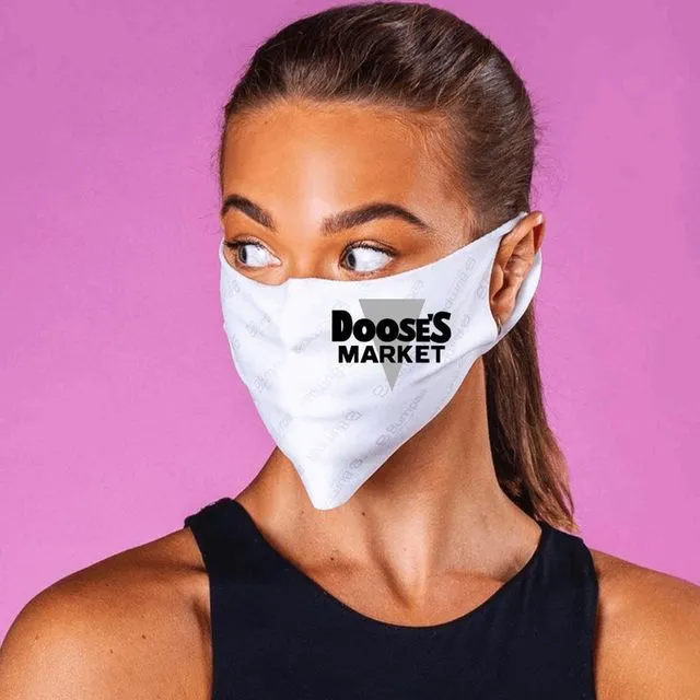 Gilmore Girls Inspired face mask featuring logo of the shows grocery store Doose’s Market