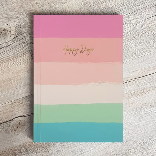 Happiness Journal "Happy Days" | Day to page | Rainbow Stripe