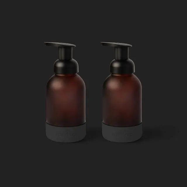 Black Bottles and Lavender &amp; Aloe Vera Scent Plastic-Free Foaming Hand Soap Starter Pack