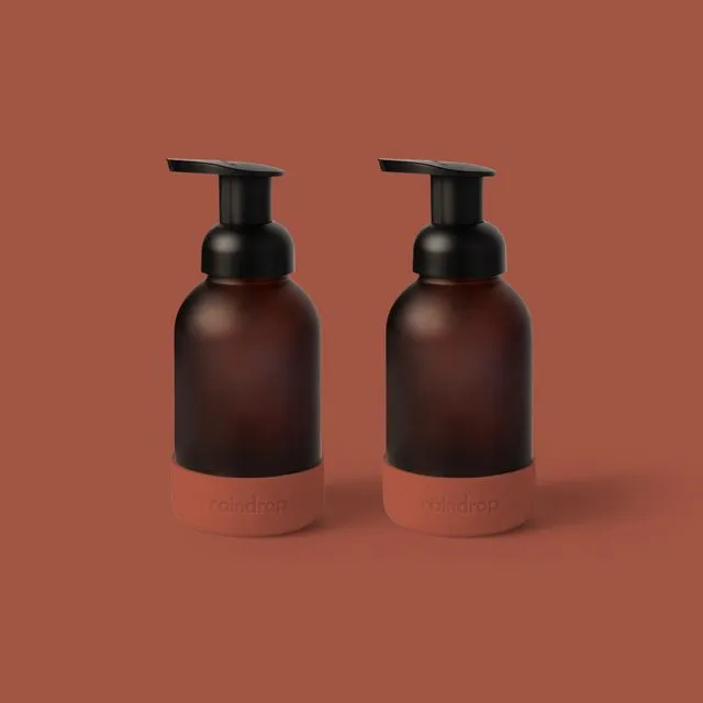 Terracotta Bottles and Lavender &amp; Aloe Vera Scent Plastic-Free Foaming Hand Soap Starter Pack