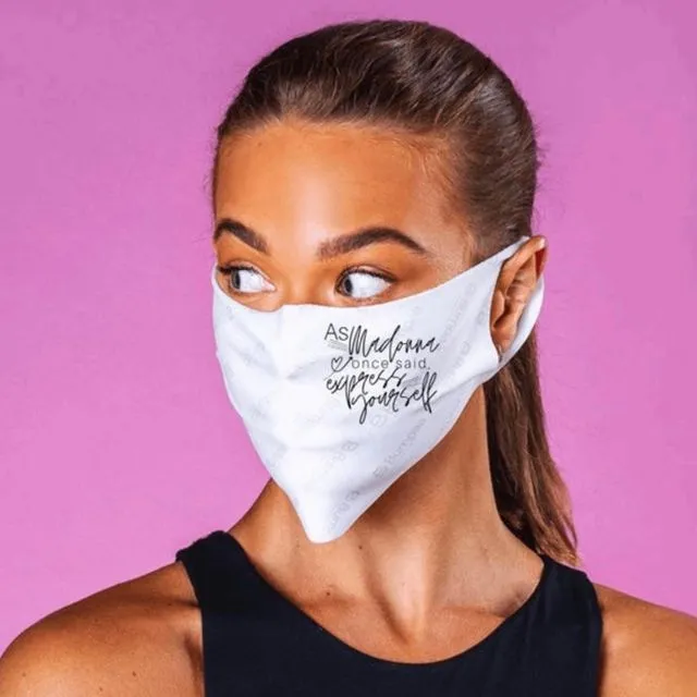 Firefly Lane Inspired Face Mask featuring phrase As Madonna once said Express yourself