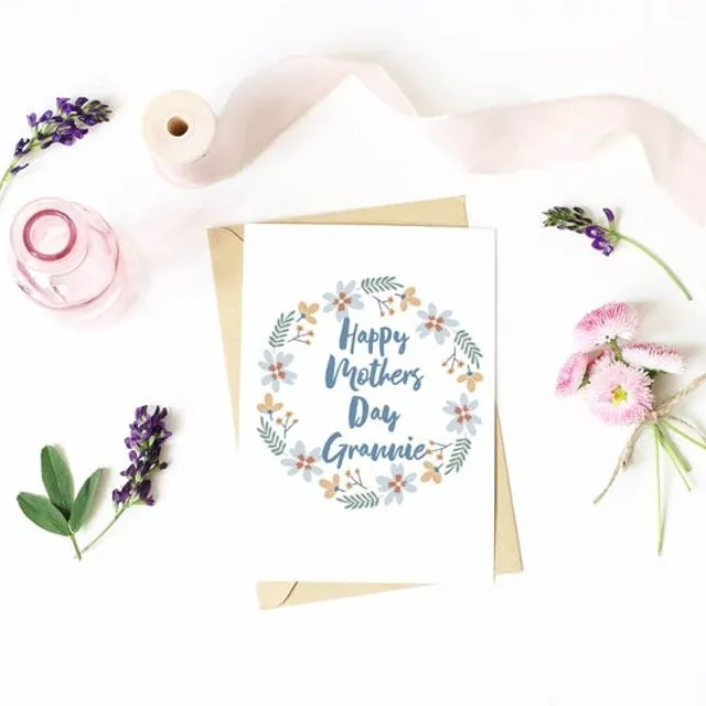 Mothers Day Greeting Card - Grannie, Happy Mothers Day Card, Happy Mothers Day Grannie
