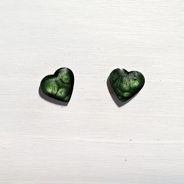 Mini heart studs - Leaf