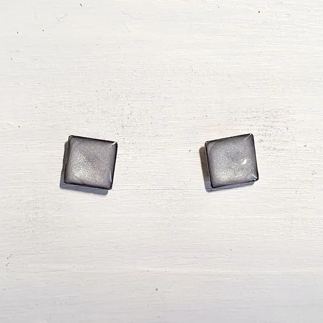 Mini square studs - Ice