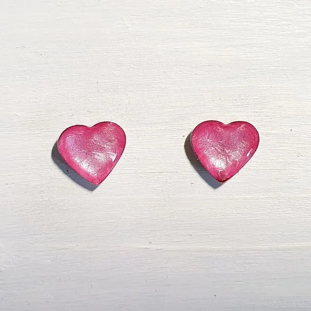 Mini heart studs - Candyfloss