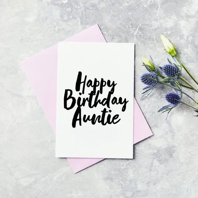 Birthday Greeting Card - Auntie, Aunt, Aunty Happy Birthday Card