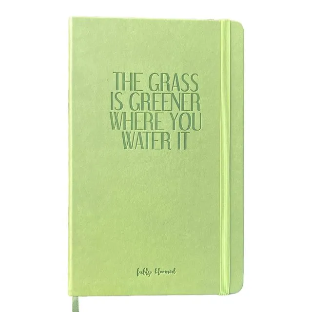 "The Grass is Greener Where You....... Vegan Leather Journal