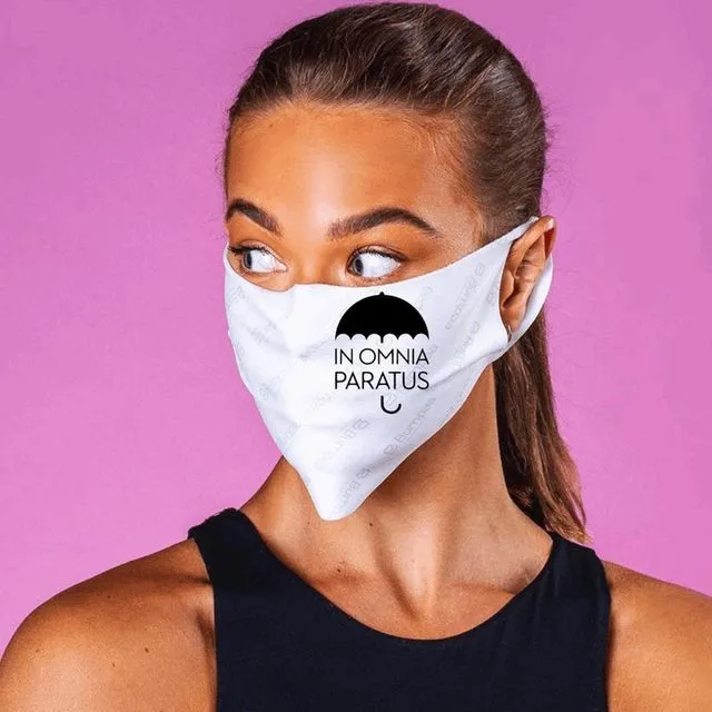 Gilmore Girls Inspired face mask featuring the life and death brigade catchphrase In Omnia Paratus