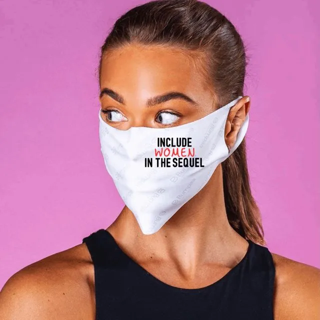 Hamilton Inspired Face Mask featuring Angelica Schuyler quote Include Women in the sequel