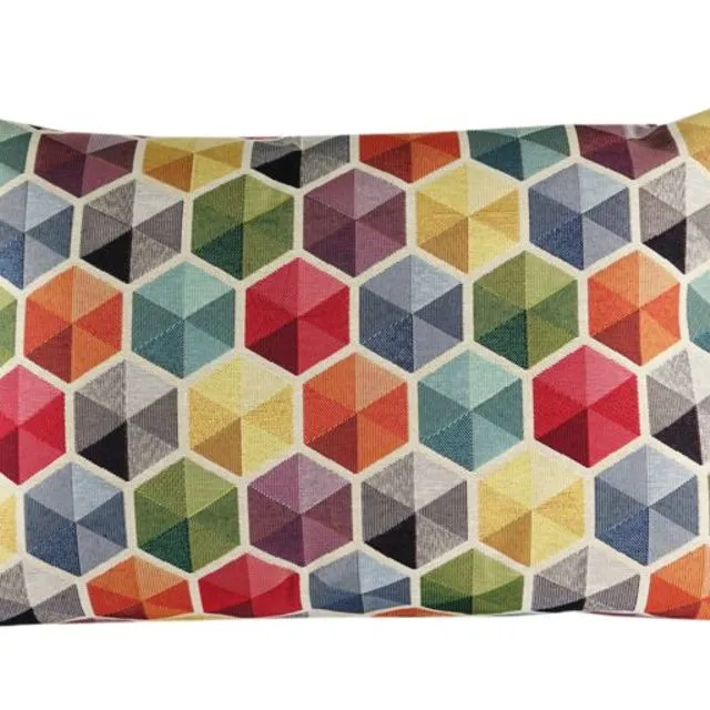 Jacquard Hexagon Pillow (60x40 cm)