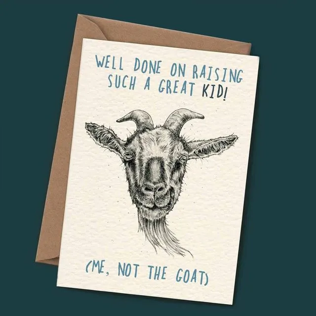 Goat Card - Mother's Day Card - Father's Day Card