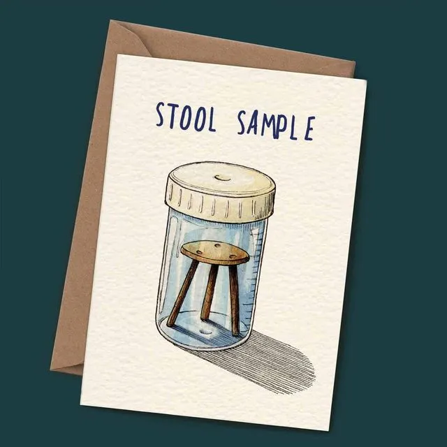 Stool Sample Card - Get Well Card