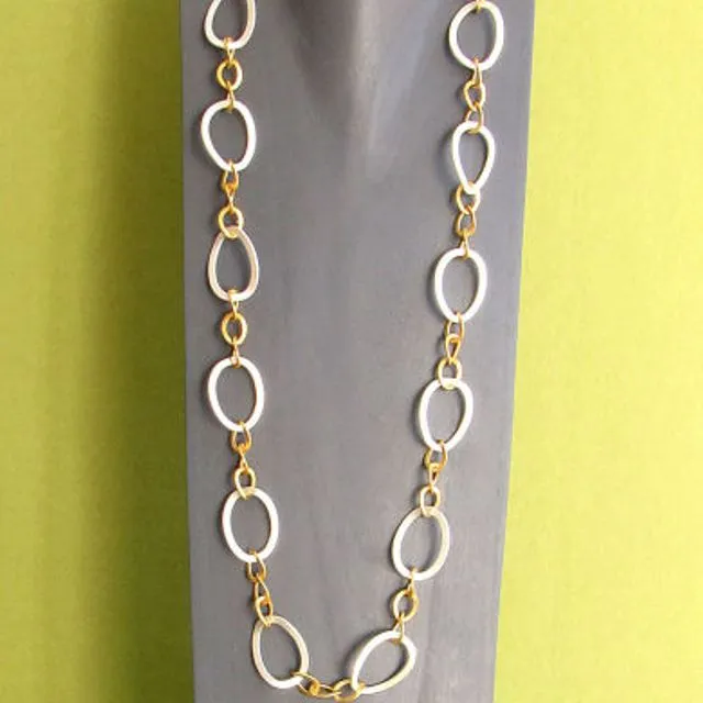 Link chain mat bicoloured