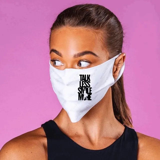 Hamilton Inspired Face Mask featuring phrase Talk less smile more