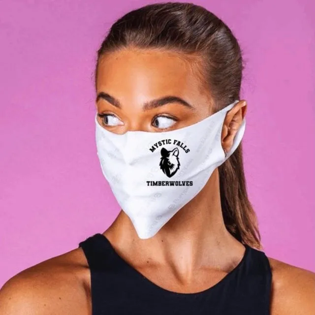 The Vampire Diaries Inspired Face Mask featuring Mystic Falls Timberwolves