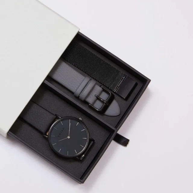 All Black | Classic Watch Gift Set