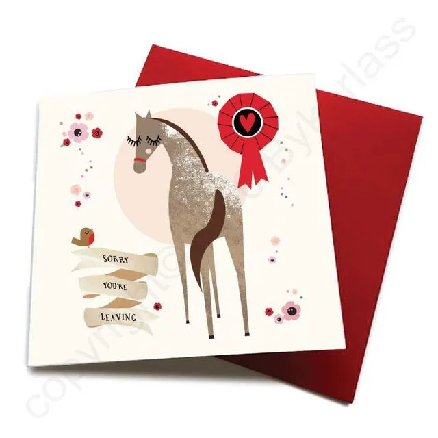Sorry You're Leaving - Horse Greeting Card - CHDS11 (Six pack)