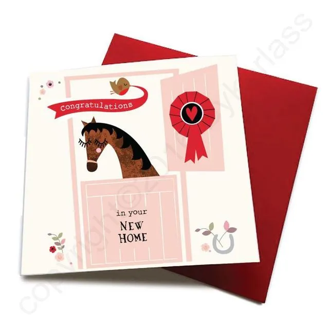 New Home - Horse Greeting Card - CHDS17 (Six pack)