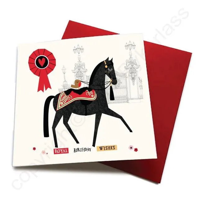 Royal Birthday Wishes - Horse Greeting Card - CHDS24 (Six pack)