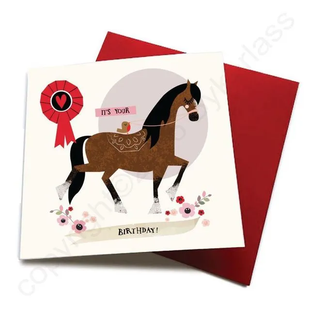 It's Your Birthday - Horse Greeting Card - CHDS6 (Six pack)