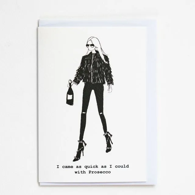"Came With Prosecco" A6 Card - Pack of 6