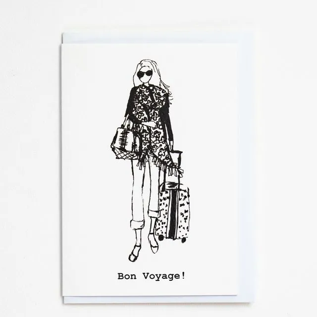 "Bon Voyage" A6 Card - Pack of 6