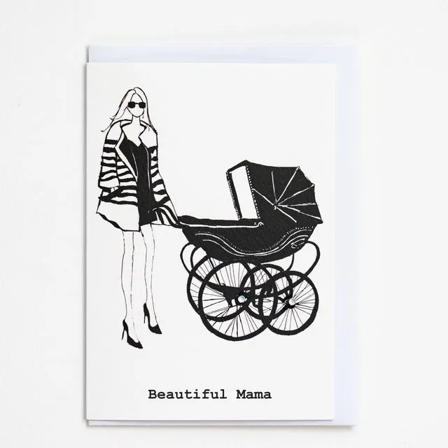 "Beautiful Mama" A6 Card - Pack of 6