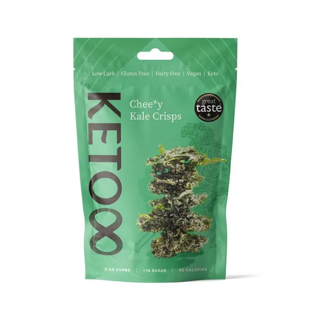 Keto Raw-Che*sy-Kale-Crisps 30g bag- 8 bags per case