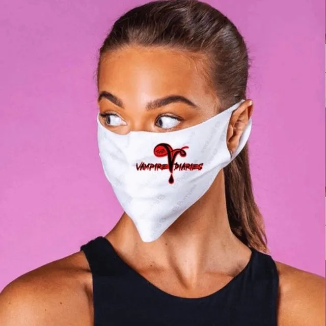 The Vampire Diaries Inspired Face Mask featuring show’s logo