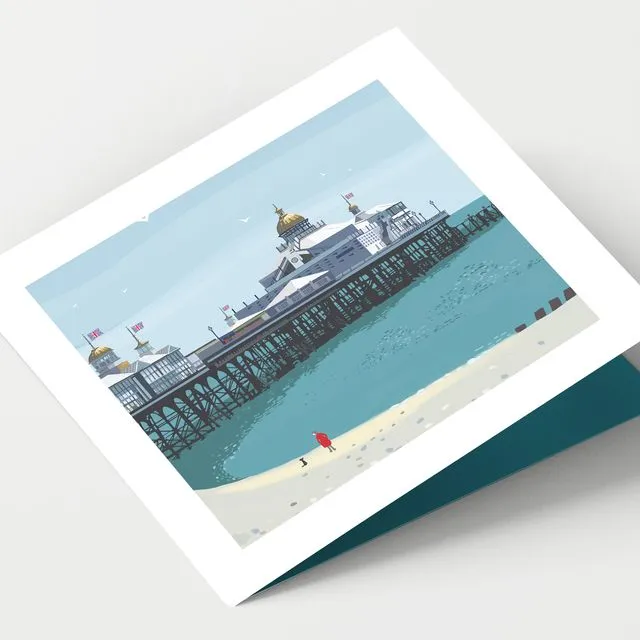 EASTBOURNE PIER SUSSEX Greeting Card
