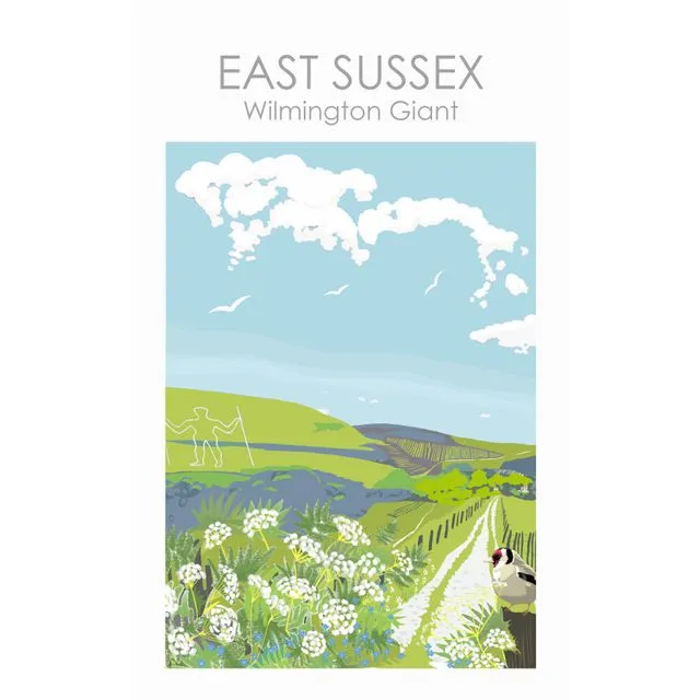 WILMINGTON GIANT SUSSEX ART PRINT A4/ A3/ A2