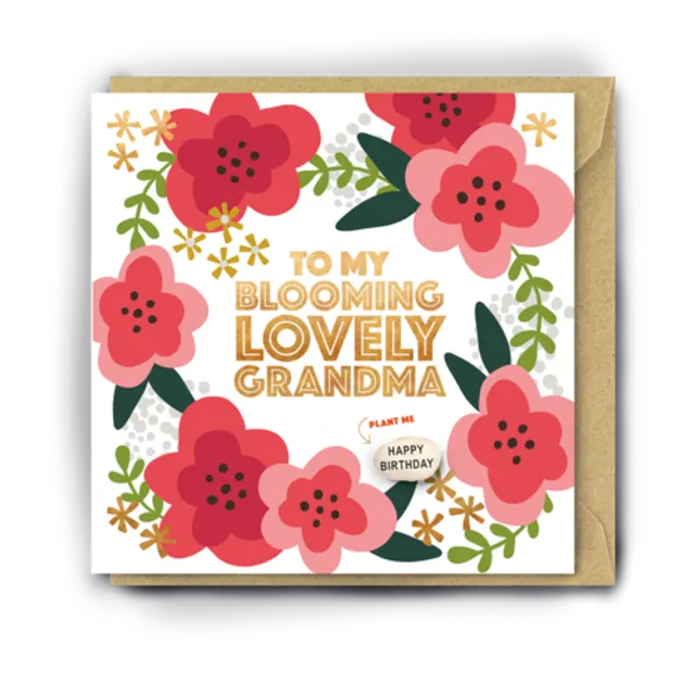 TO MY BLOOMING LOVELY GRANDMA pack of 6