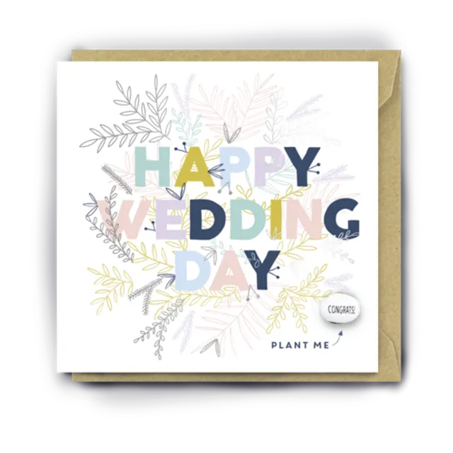 HAPPY WEDDING DAY pack of 6