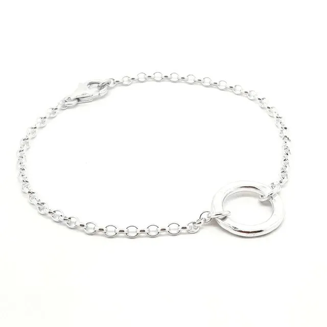 Circle of Life - small silver ring bracelet