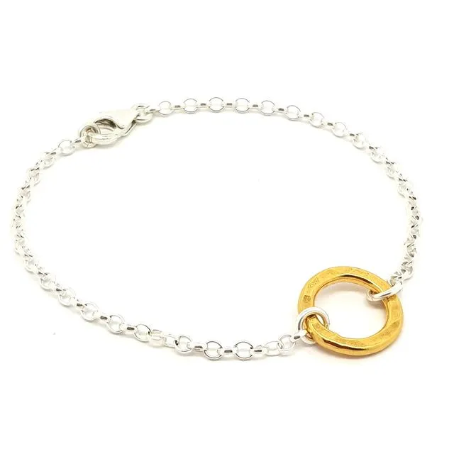 Circle of Life - small yellow gold ring bracelet