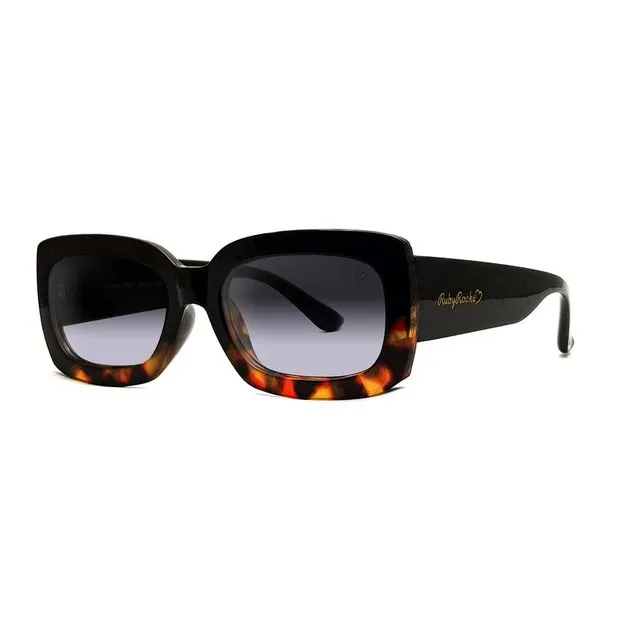 'Laura Abby' Sunglasses In Black & Tort Sunglasses