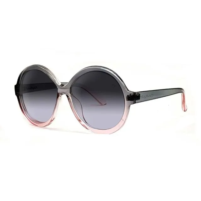'Jessica Elsie' Round In Crystal Grey Sunglasses