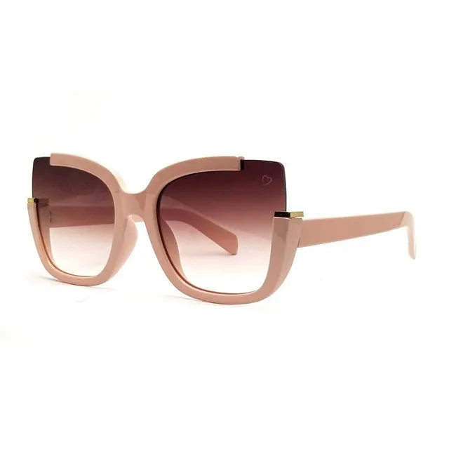 'Elizabeth' Square Sunglasses In Pink