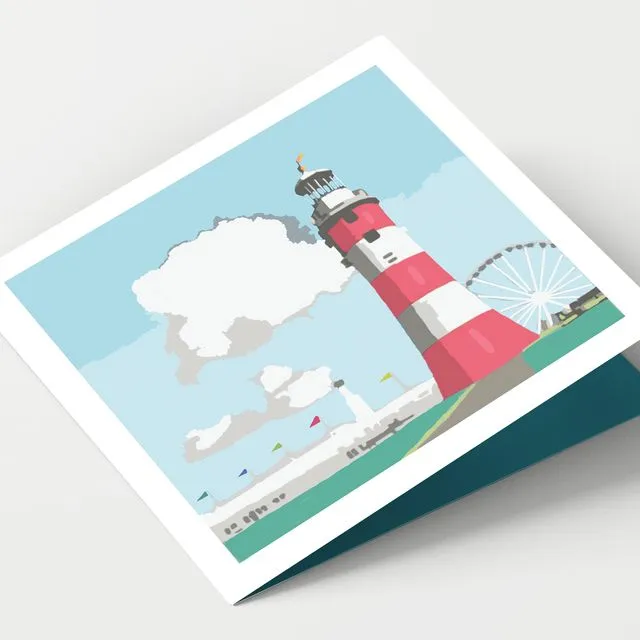 SMEATON'S TOWER PLYMOUTH DEVON Greeting Card