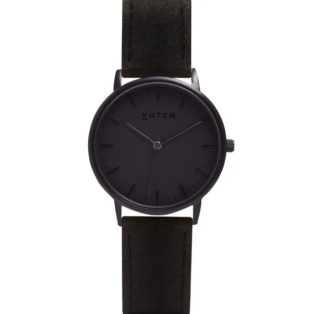 Black & Piñatex With Black | Moment Watch