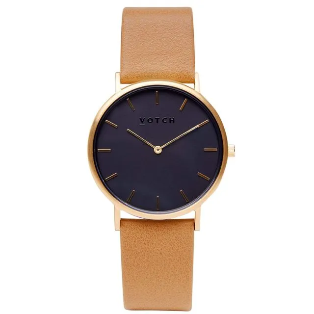 Gold & Black With Tan | Classic Watch