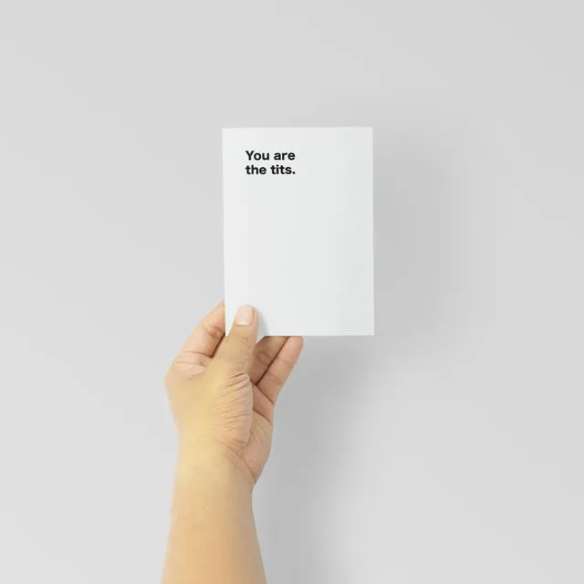 You are the tits. cards pack of 6