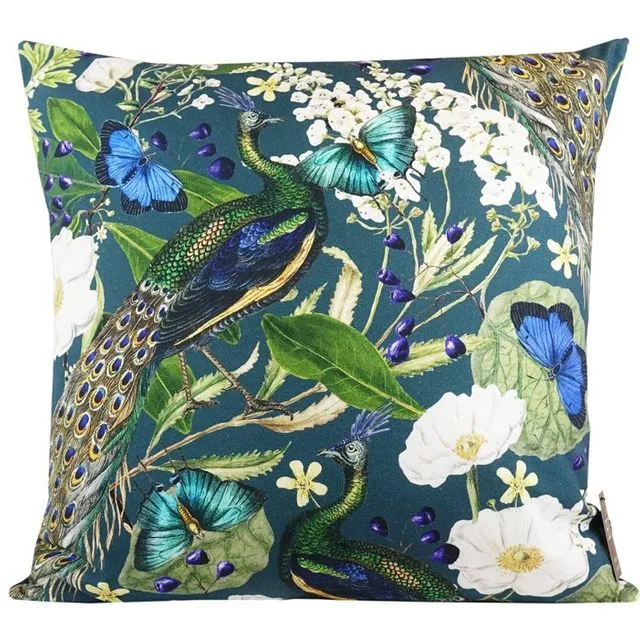 Peacock Butterfly Chic Pillow (60x60 cm)